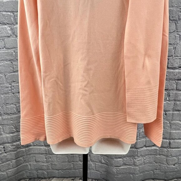 Conrad C Collection Sorbet Peach Sweater Size L Ribbed Rolled Neck w/scarf - Picture 5 of 10